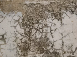 Verduisterende gordijnen Verweerde muur oude betonnen muur achtergrond, vuile cementvloer