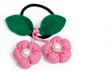 The Hair band with pink flower image