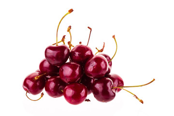 Cherry berry fruit isolated on white background