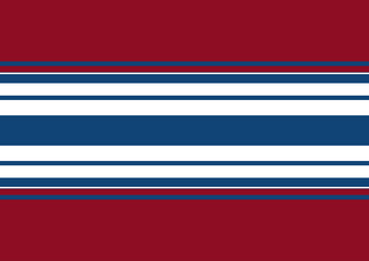 Background of white, blue and red stripes.