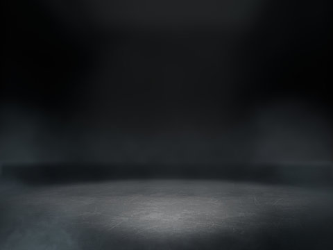 Empty room, Platform for design, Blank product stand, background blurred.3D rendering