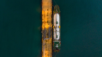 Aerial view thailand oil refinery production at industrial estate Thailand. Crude Oil Production /...