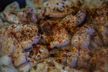 chicken breast with paprika fried