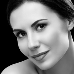 portrait of woman with naked shoulders
