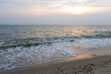 sunset on the beach