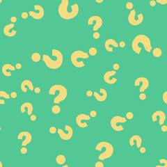 Question mark, education, school concept. Seamless vector EPS 10 pattern. Flat style