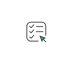List icon design. Interaction icon vector design