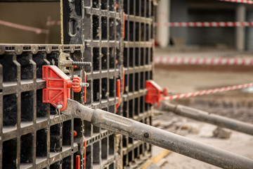 plastic formwork at construction site