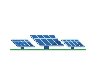 Solar panel on a white background. Flat style icon.
