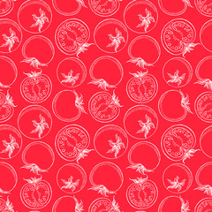 seamless background of tomatoes