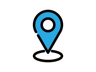 pin location filled vector icon