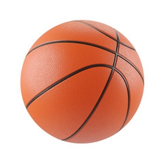 Classic basketball ball isolated on white background