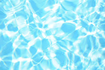 Pattern with blue water in the sunlight in the pool