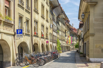 Spring on the streets of Bern, Switzerland