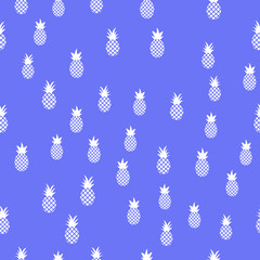 Fresh Pineapples Vector Repeat Seamless Pattern