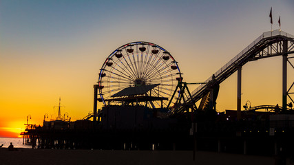 santa monica pier sunset