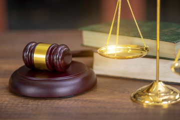 Justice Scale and Gavel