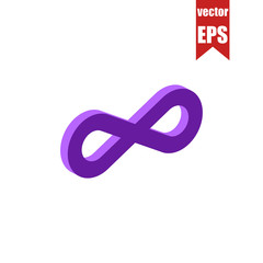 Infinity isometric icon.Vector illustration.