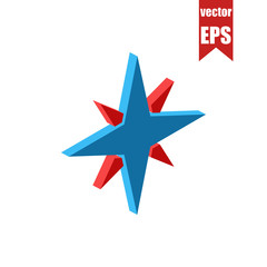 Compass isometric icon.Vector illustration.