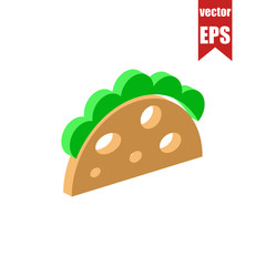 Tacos isometric icon.Vector illustration.
