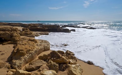Fototapeta na wymiar Wonderful Algarve beach near Albufeira in Portugal