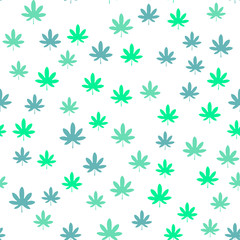 Leaves Seamless vector Pattern. Flat style floral Background