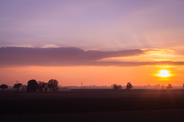 Fototapeta na wymiar .sunrise sun landscape