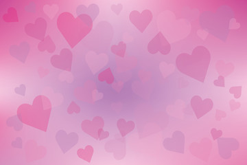 pink hearts on pastel pink and purple background