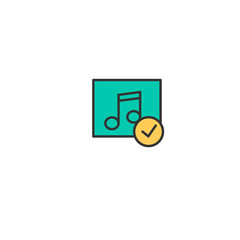 Music Player icon design. Interaction icon vector design