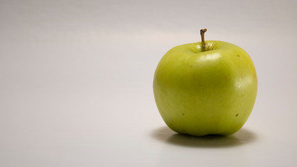 green apple on white background