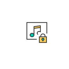 Music Player icon design. Interaction icon vector design