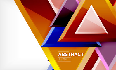 Tech futuristic geometric 3d shapes, minimal abstract background