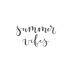 Lettering with phrase Summer vibes. Vector illustration.