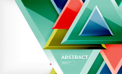 Tech futuristic geometric 3d shapes, minimal abstract background