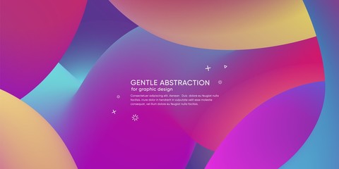 Trendy minimal abstract background with futuristic shape. Gradient color wallpaper with fluid element. Vector 