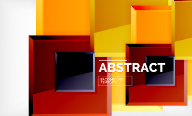 Geometric abstract background, modern square design