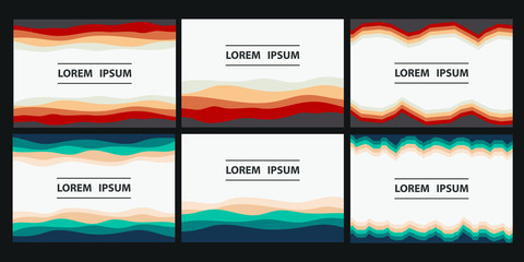 Colorful background with curved lines. Pattern design for banner, poster, flyer, card, postcard, cover, brochure