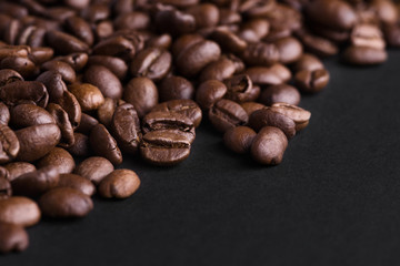 coffee beans, composition of coffee beans, coffee beans background