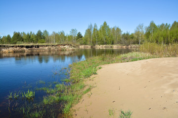 The beginning of may on a protected river.
