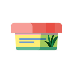 Aloe vera cream illustration. Cosmetics, treatment, natural. Aloe vera product concept. Vector illustration can be used for topics like beauty, spa, self care