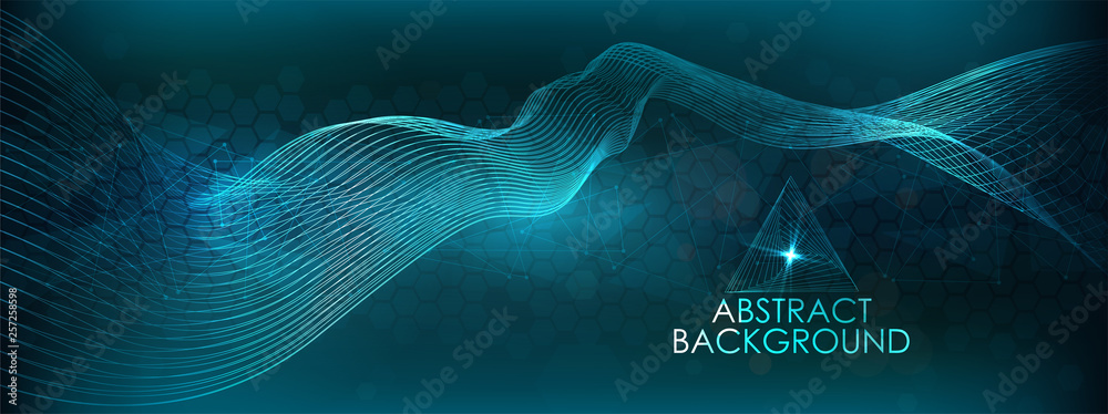 Poster amplitude abstract background with a colored dynamic waves. modern colored poster for sports. wave e