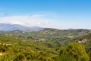 Fototapeta premium Mountainous nature of western part of the island of Crete. Greece