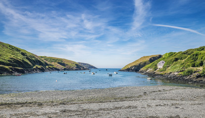 Fototapeta premium Welsh Harbour at Bright Sunny Day