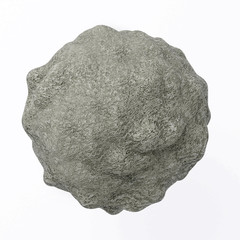 3d rendering of concrete boulder