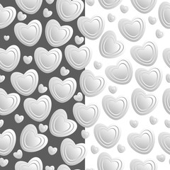 A background of white hearts.Wedding frame.