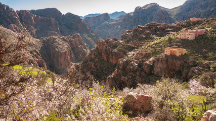 ancient Berber village in the mountains of Morocco