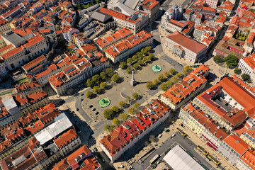 Lissabon Luftbilder - Luftaufnahmen von Lissabon: Ponte 25 de Abril, Castelo de São Jorge, Igreja de Santa Engrácia, Commerce Square und weitere Sehenswürdigkeiten