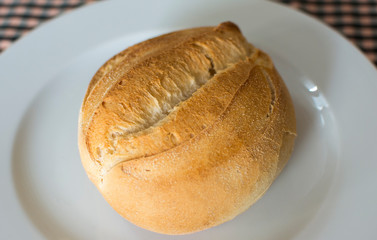 Homemade bread on a plate