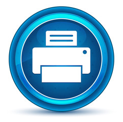 Printer icon eyeball blue round button