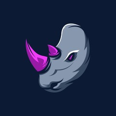 Rhinoceros Esport Mascot Logo Template For Gaming Team